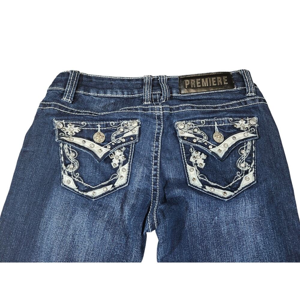 Premier 5/6S (30x27.5) Skinny Boho Luxe Denim Western Bling Cowgirl Mid-Rise